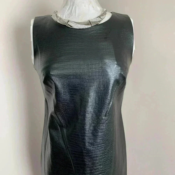 Shelby & Palmer Faux Croc Skin Sheath Dress​​ - Picture 2 of 8